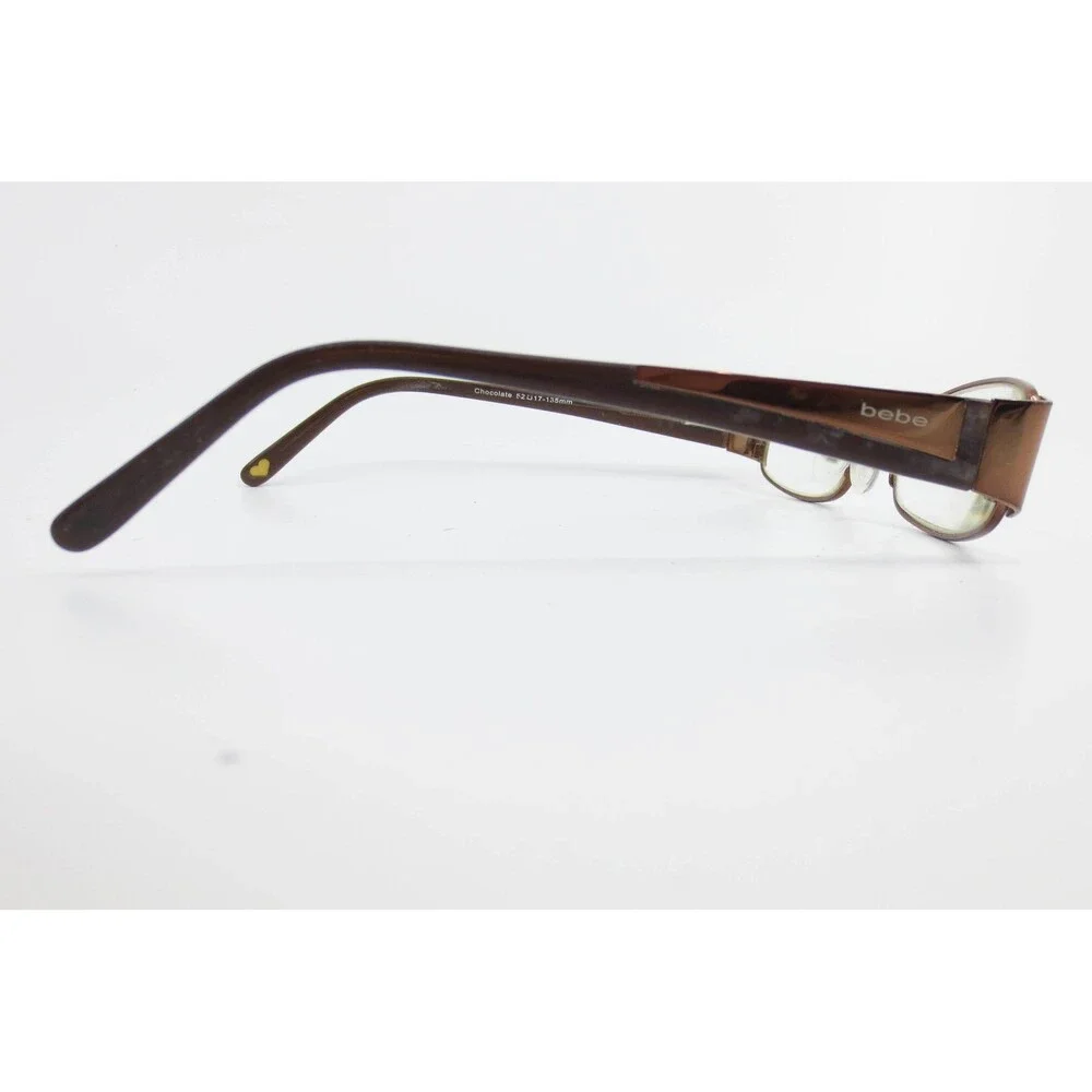 Bebe Drama Queen Eyeglasses Chocolate Brown Rectangular Frames 52-17-135 35442
